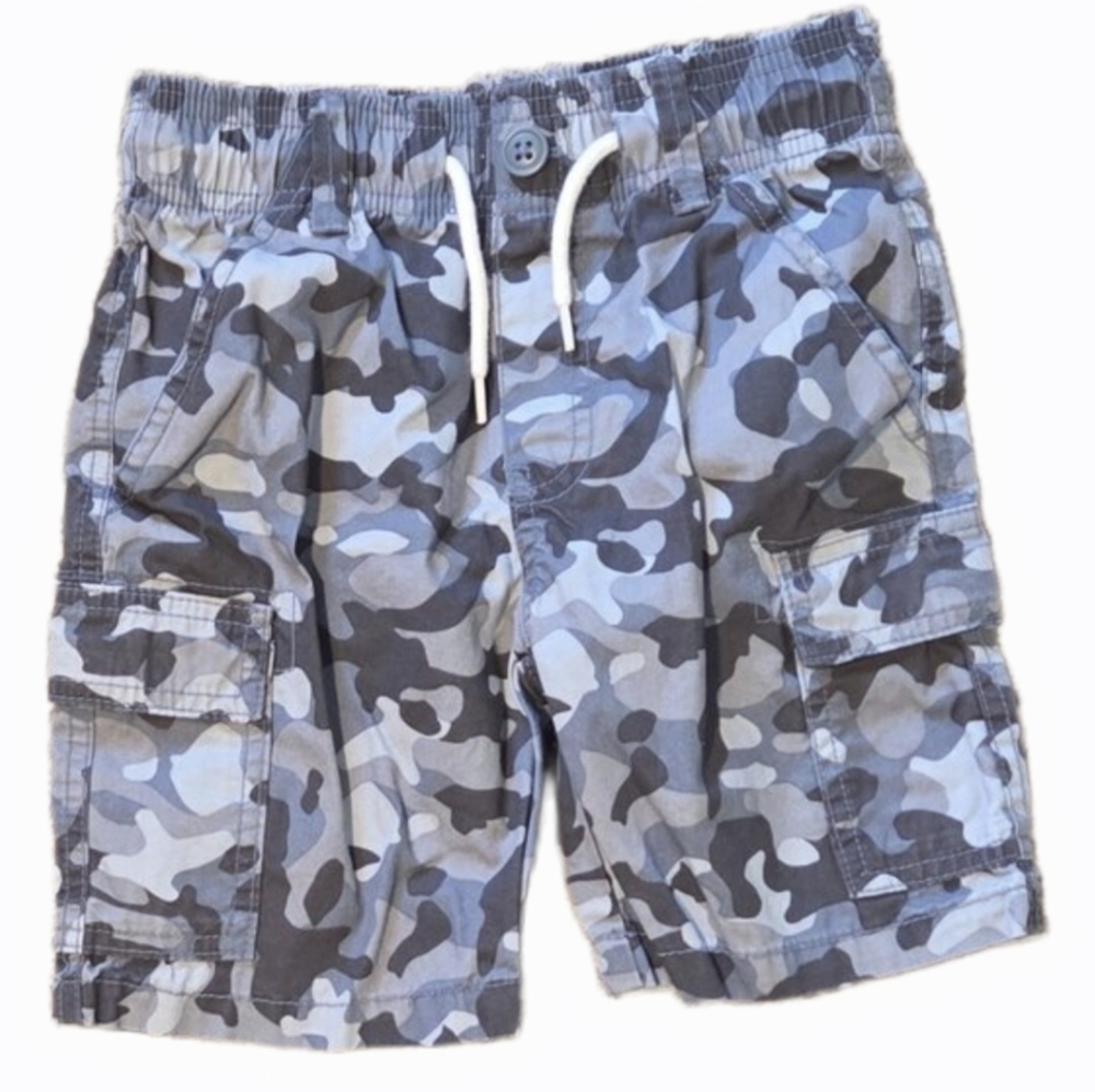 Toddler Boy Blue Camo Cargo Shorts size 6